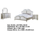Nive 4pc King Bedroom Set | Silver | Ivory Channel Tufted Upholstery