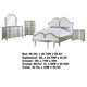 Nive 5pc King Bedroom Set | Silver | Ivory Channel Tufted Upholstery