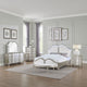 Nive 5pc King Bedroom Set | Silver | Ivory Channel Tufted Upholstery