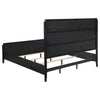 Jack 4pc Queen Bedroom Set | Fluted Black Wood | Dresser and Mirror