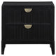 Jack 4pc Queen Bedroom Set | Fluted Black Wood | Dresser and Mirror