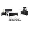 Jack 4pc Queen Bedroom Set | Fluted Black Wood | Dresser and Mirror