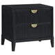 Jack 5pc Queen Bedroom Set | Fluted Black Wood | Dresser Chest Mirror
