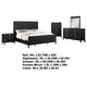 Jack 5pc Queen Bedroom Set | Fluted Black Wood | Dresser Chest Mirror