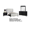 Jack 4pc Queen Bedroom Set | Black | Vertical Tufted Ivory Upholstery