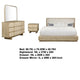 Lno 4pc Queen Bedroom Set | Resin Cane | Beige Wood | Beige Upholstery