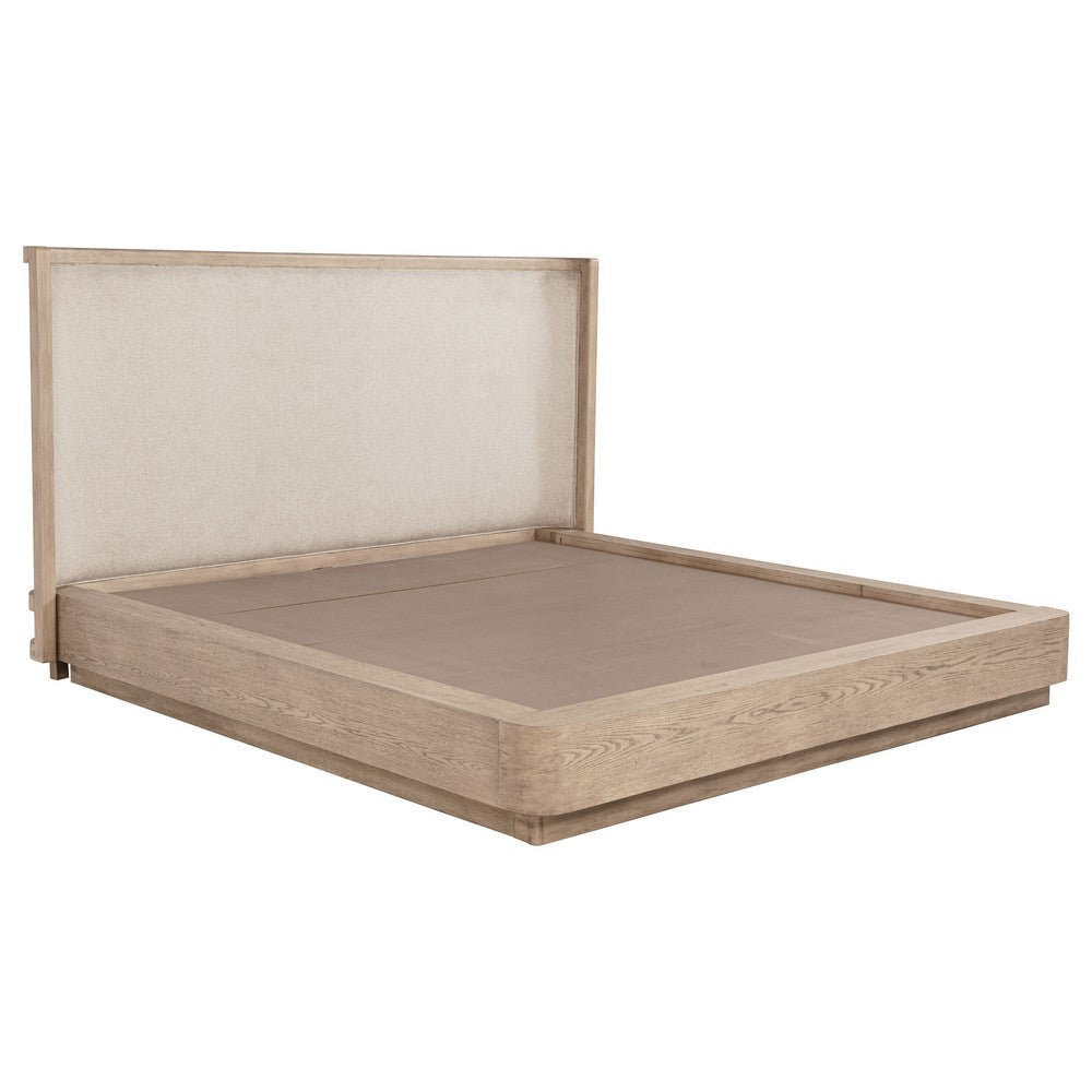 Lno 5pc Queen Bedroom Set | Resin Cane | Beige Wood | Beige Upholstery