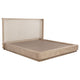 Lno 5pc Queen Bedroom Set | Resin Cane | Beige Wood | Beige Upholstery