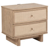 Lno 5pc Queen Bedroom Set | Resin Cane | Beige Wood | Beige Upholstery