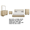 Lno 5pc Queen Bedroom Set | Resin Cane | Beige Wood | Beige Upholstery