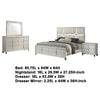 Ory 4pc Queen Bedroom Set | LED Lights | Diamond Star White Wood