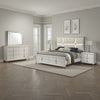 Ory 4pc Queen Bedroom Set | LED Lights | Diamond Star White Wood