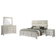 Ory 4pc Queen Bedroom Set | LED Lights | Diamond Star White Wood