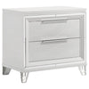 Mory 5pc Queen Bedroom Set | Herringbone Graphic Pattern | LED | White