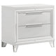Mory 5pc Queen Bedroom Set | Herringbone Graphic Pattern | LED | White