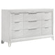 Mory 5pc Queen Bedroom Set | Herringbone Graphic Pattern | LED | White