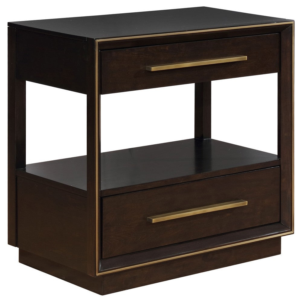 Lyni 4pc Tall Queen Bedroom Set | Gold Accents | Brown | Upholstery