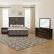 Lyni 4pc Tall Queen Bedroom Set | Gold Accents | Brown | Upholstery