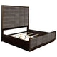 Lyni 5pc Tall Queen Bedroom Set | Gold Accents | Brown | Upholstery