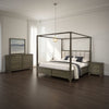 Seon 4pc Queen Bedroom Set | Dark Brown Solid Wood | Canopy Style Bed