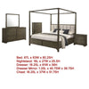 Seon 5pc Queen Bedroom Set | Dark Brown Solid Wood | Canopy Style Bed