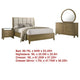Heon 4pc Queen Bedroom Set | Beige Tufted Headboard | Natural Brown