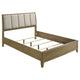 Heon 5pc Queen Bedroom Set | Beige Tufted Headboard | Natural Brown