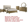 Heon 5pc Queen Bedroom Set | Beige Tufted Headboard | Natural Brown