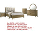 Heon 5pc Queen Bedroom Set | Beige Tufted Headboard | Natural Brown
