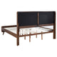 Ryb 4pc Bedroom Set w King Bed | Walnut Brown | Dark Gray Upholstery