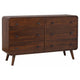 Ryb 5pc Bedroom Set w King Bed | Walnut Brown | Dark Gray Upholstery