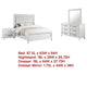 Leva 4pc Queen Bed Set with Dresser and Mirror | Distressed White
