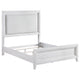Leva 5pc Queen Bed Set | Dresser Chest and Mirror | Distressed White