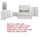 Leva 5pc Queen Bed Set | Dresser Chest and Mirror | Distressed White