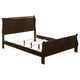 Nim 4pc Queen Sleigh Bedroom Set | Nickel Drop Handles | Dark Brown