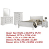 Nim 5pc Queen Bedroom Set | Sleigh Panel Design | White Okume Veneer