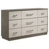 Fene 4pc Queen Bedroom Set | Gray | Brown | Headboard Bookcase