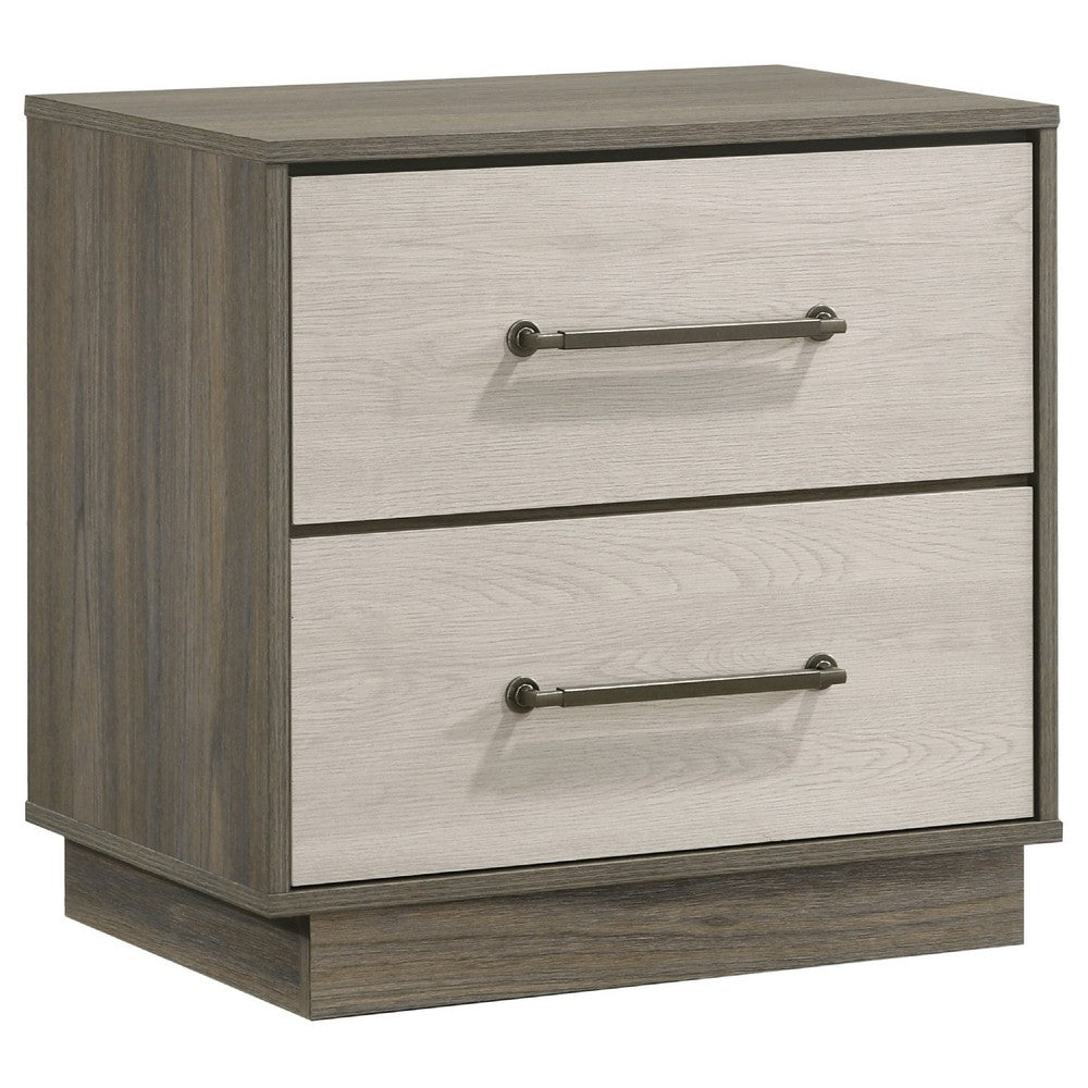 Fene 5pc Queen Bedroom Set | Gray | Brown | Headboard Bookcase