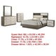 Fene 5pc Queen Bedroom Set | Gray | Brown | Headboard Bookcase
