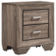 Bello 4pc Queen Bedroom Set | Transitional Washed Taupe Brown n Black