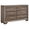 Bello 4pc Queen Bedroom Set | Transitional Washed Taupe Brown n Black