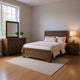 Bello 4pc Queen Bedroom Set | Transitional Washed Taupe Brown n Black
