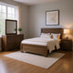 Bello 4pc Queen Bedroom Set | Transitional Washed Taupe Brown n Black