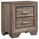 Bello 5pc Queen Bedroom Set | Transitional Washed Taupe Brown n Black