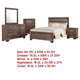 Bello 5pc Queen Bedroom Set | Transitional Washed Taupe Brown n Black