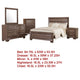 Bello 5pc Queen Bedroom Set | Transitional Washed Taupe Brown n Black
