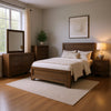 Bello 5pc Queen Bedroom Set | Transitional Washed Taupe Brown n Black