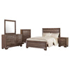 Bello 5pc Queen Bedroom Set | Transitional Washed Taupe Brown n Black