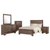 Bello 5pc Queen Bedroom Set | Transitional Washed Taupe Brown n Black