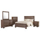 Bello 5pc Queen Bedroom Set | Transitional Washed Taupe Brown n Black